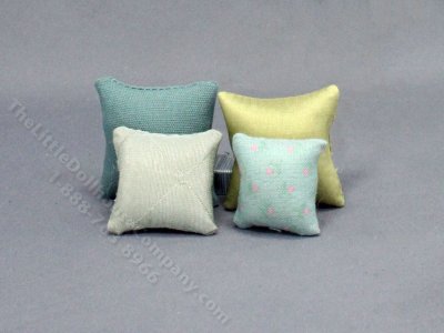 (image for) Miniature Set of Green Pillows for Dollhouses