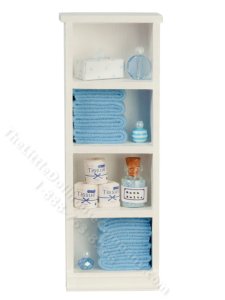 (image for) Miniature Bathroom Cabinet Unit with Light Blue Towels