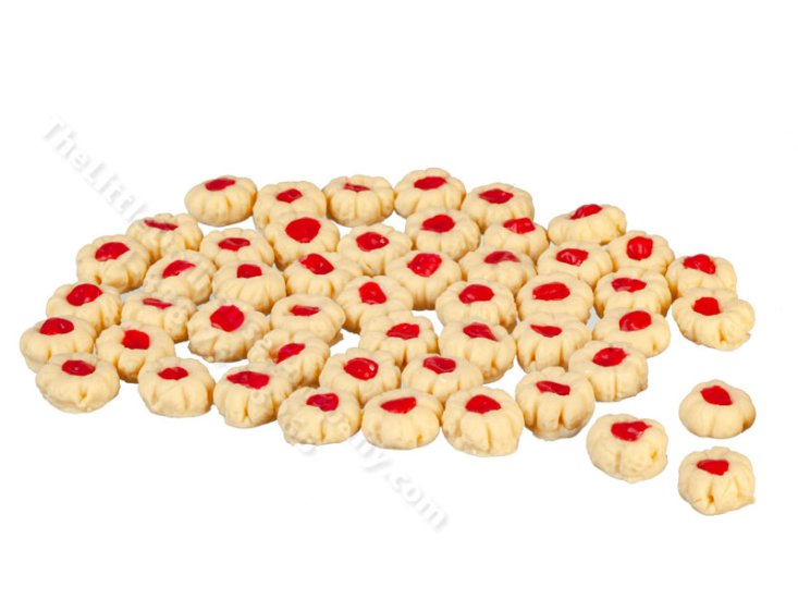 (image for) Miniature Shortbread Cookies with Red Filling for Dollhouses