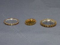 (image for) Set of 3 Miniature Gold Mirrored Trays For Dollhouses