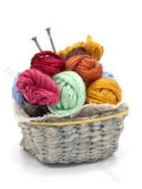 (image for) Handmade Miniature Knitting Basket