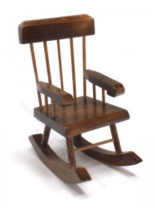 (image for) Miniature Vintage Walnut Rocking Chair