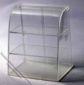 (image for) Dollhouse Miniature Curved Top Clear Display Cabinet
