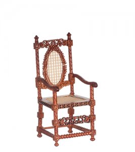 (image for) Miniature Tudor Armchair with Cane Seat and Back