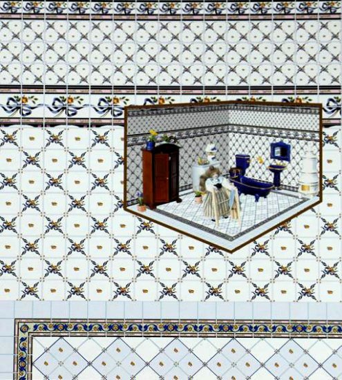(image for) Dollhouse Scale Model Wall and Floor Tiles Set