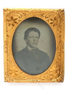 (image for) Miniature Copper Portrait Picture Frame with Photo