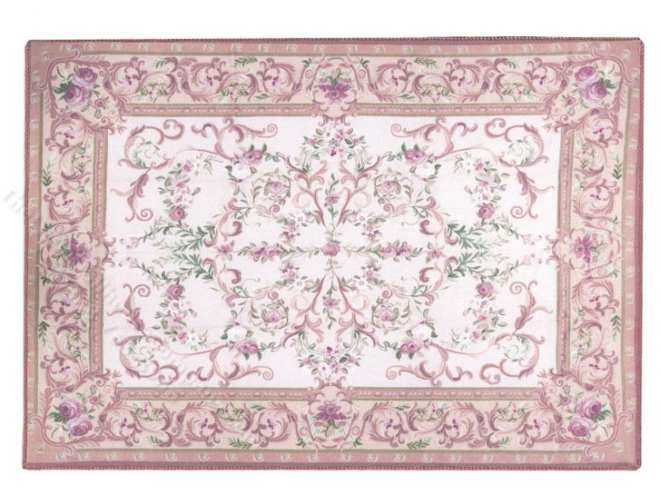 (image for) Miniature Large 'Clara' Rug - White and Pink Floral