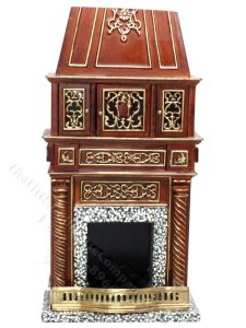 (image for) Miniature Wooden Fireplace for Dollhouses