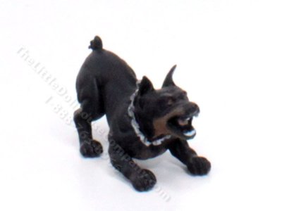 (image for) Miniature Snarling Rottweiler for Dollhouses