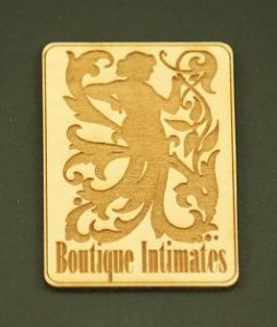 (image for) Dollhouse Miniature Wood Store Plaque - "Boutique Intimates"