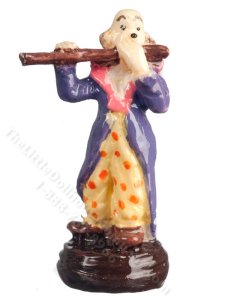 (image for) Miniature Flute Clown Figurine for Dollhouses