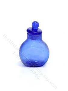 (image for) Miniature Blue Glass Jar for Dollhouses