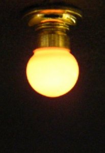 (image for) Dollhouse 1/2 Scale Model Ceiling Lamp with Frosted Globe