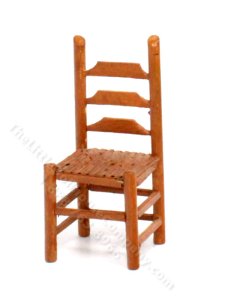 (image for) Miniature Ladderback Chair for Dollhouses