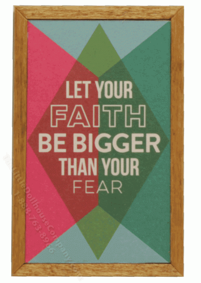 (image for) Miniature Inspirational Rectangular Framed Print on Wood