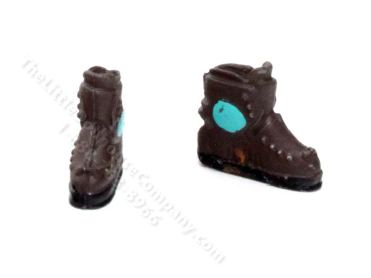 (image for) Miniature Boots, Work, Brown for Dollhouses