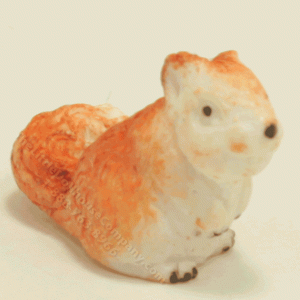 (image for) Miniature Orange and White Polymer Squirrel