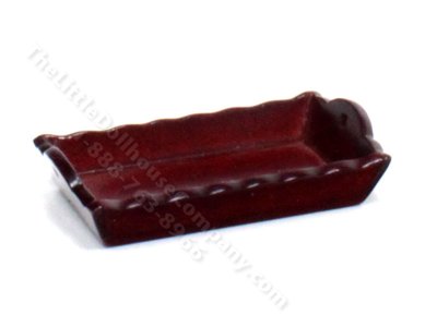 (image for) Miniature Mahogany Tray for Dollhouses
