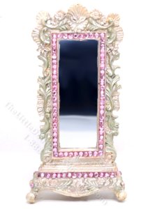 (image for) Miniature Pink Jewelled Mirrors for Dollhouses