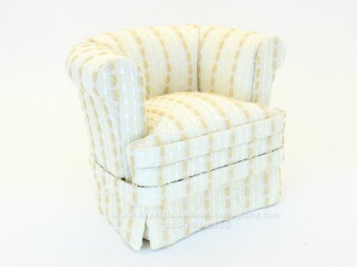 (image for) MiniautreTub Style Arm Chair Beige with Tan Stripes