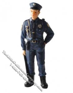 (image for) 1/12 Scale Police Officer Resin Doll for Dollhouses