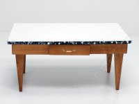 (image for) Miniature Mid-Century Modern Wooden Table with Laminate Top
