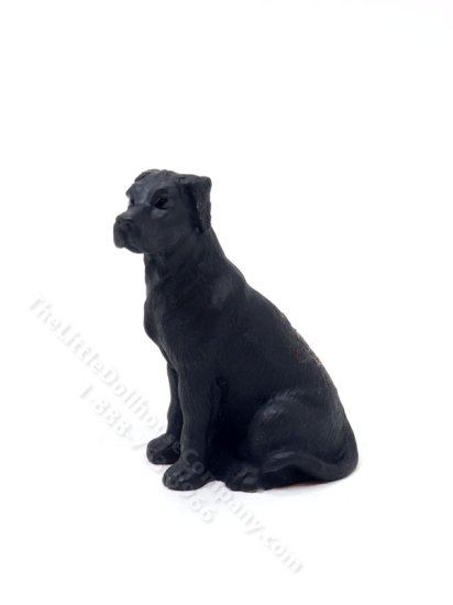 (image for) Miniature Black Great Dane for Dollhouses
