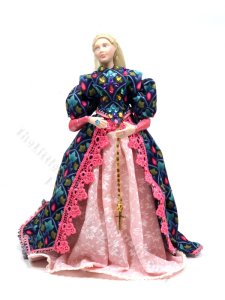 (image for) Miniature Handcrafted Medieval Woman in Jeweled Dress
