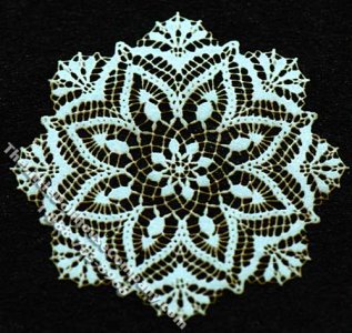 (image for) Miniature Snowflake Design Laser Cut Doily for Dollhouses