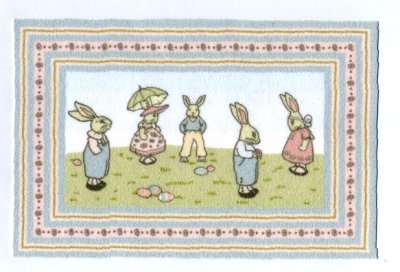 (image for) Bunny Parade Miniature Dollhouse Carpet