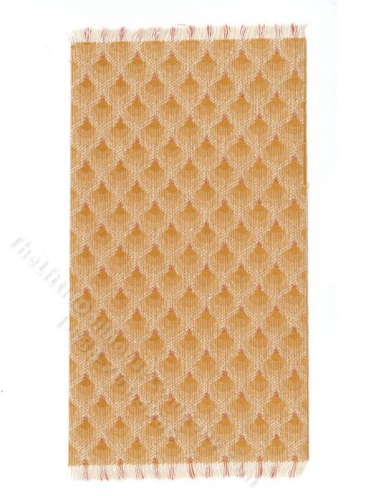 (image for) Miniature Yellow Fan Rug for Dollhouses - Small