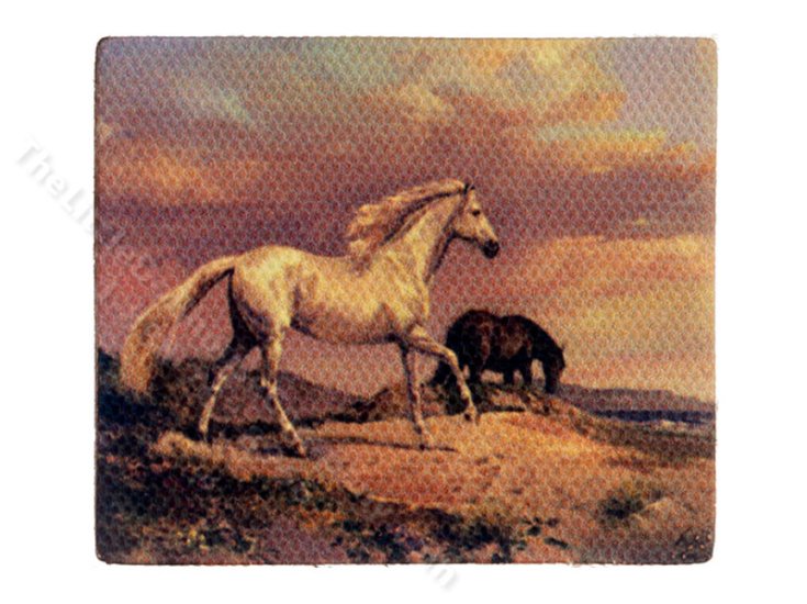 (image for) Miniature Horse Tableau On Canvas Painting for Dollhouses