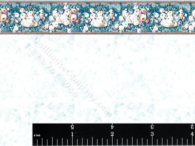 (image for) Dollhouse Scale Model Wallpaper - Blue Wash w/ Border