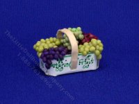 (image for) Handmade Miniature Basket of Grapes