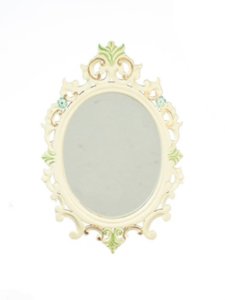 (image for) Miniature Cream Painted Vanity Mirror