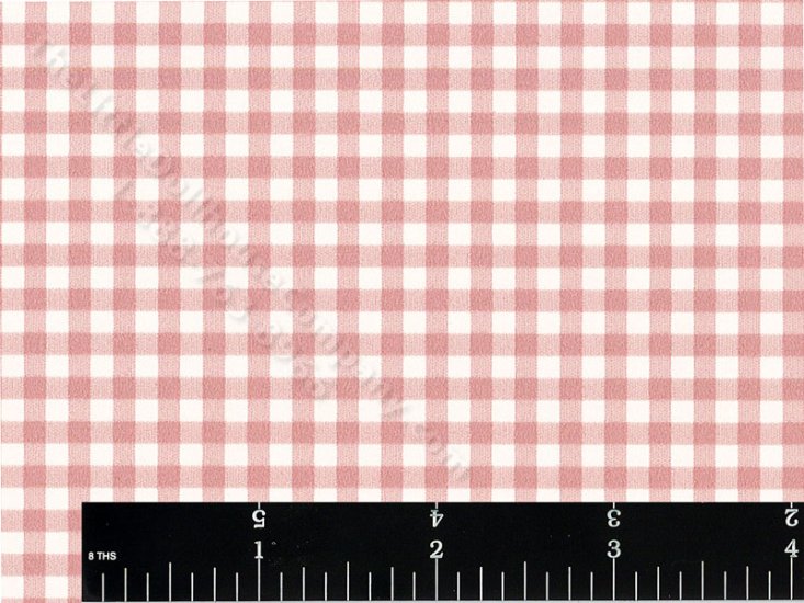 (image for) Dusty Rose Gingham Miniature Wallpaper for Dollhouses