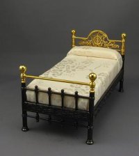 (image for) Dollhouse Miniature Single Reutters Bed