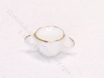 Miniature Porcelain Sugar Dish for Dollhouses (image for) Miniature Porcelain Sugar Dish for Dollhouses