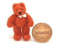 (image for) Miniature Medium Red Mohair Teddy Bear by Erna Meyer
