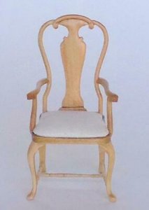 (image for) Miniature Bespaq Unfinished Armchair for Dollhouses