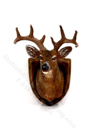 (image for) Miniature Wall Mount Deer Head Trophy for Dollhouses
