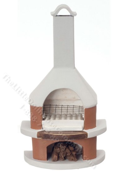 (image for) Miniature Outdoor Fireplace for Dollhouses