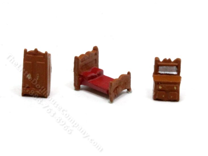 (image for) 1/144" Bedroom Set for Dollhouses