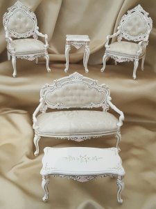 (image for) Miniature Limited Francois 5pc Living Room Set For Dollhouses