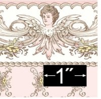 (image for) Dollhouse Scale Model Wallpaper St. Elizabeth - Pink