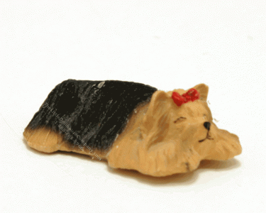 (image for) Dollhouse Scale Model Sleeping Maltese Dog