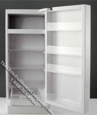 (image for) Miniature White Modern Refrigerator for Dollhouses