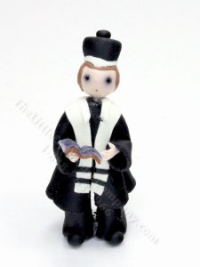 (image for) Miniature Handmade Rabbi Doll