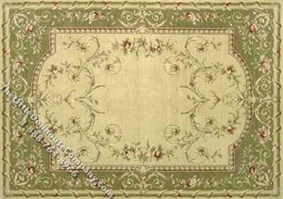 (image for) Dollhouse Scale Model Rectangular French Style Rug