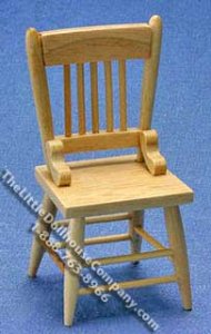 (image for) Miniature Oak Kitchen Chair for Dollhouses